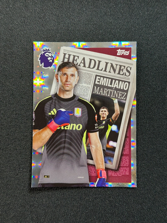 Emiliano Martinez Aston Villa Headlines - Topps Premier League 2026