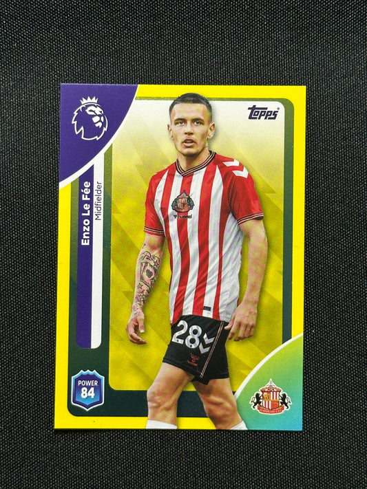Enzo Le Fee Yellow Parallel Base - Topps Premier League 2026