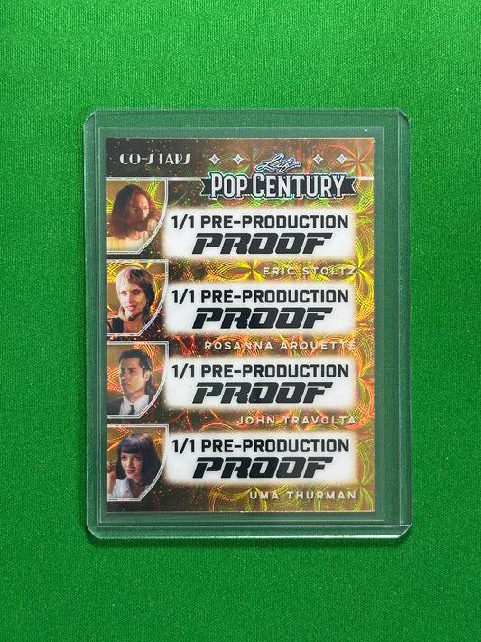 Eric Stoltz & Rosanna Arquette & John Travolta & Uma Thurman Pre-Production Proof 1/1 - Leaf Pop Century 2025