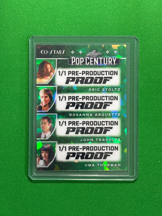 Eric Stoltz & Rosanna Arquette & John Travolta & Uma Thurman Pre-Production Proof 1/1 Green - Leaf Pop Century 2025