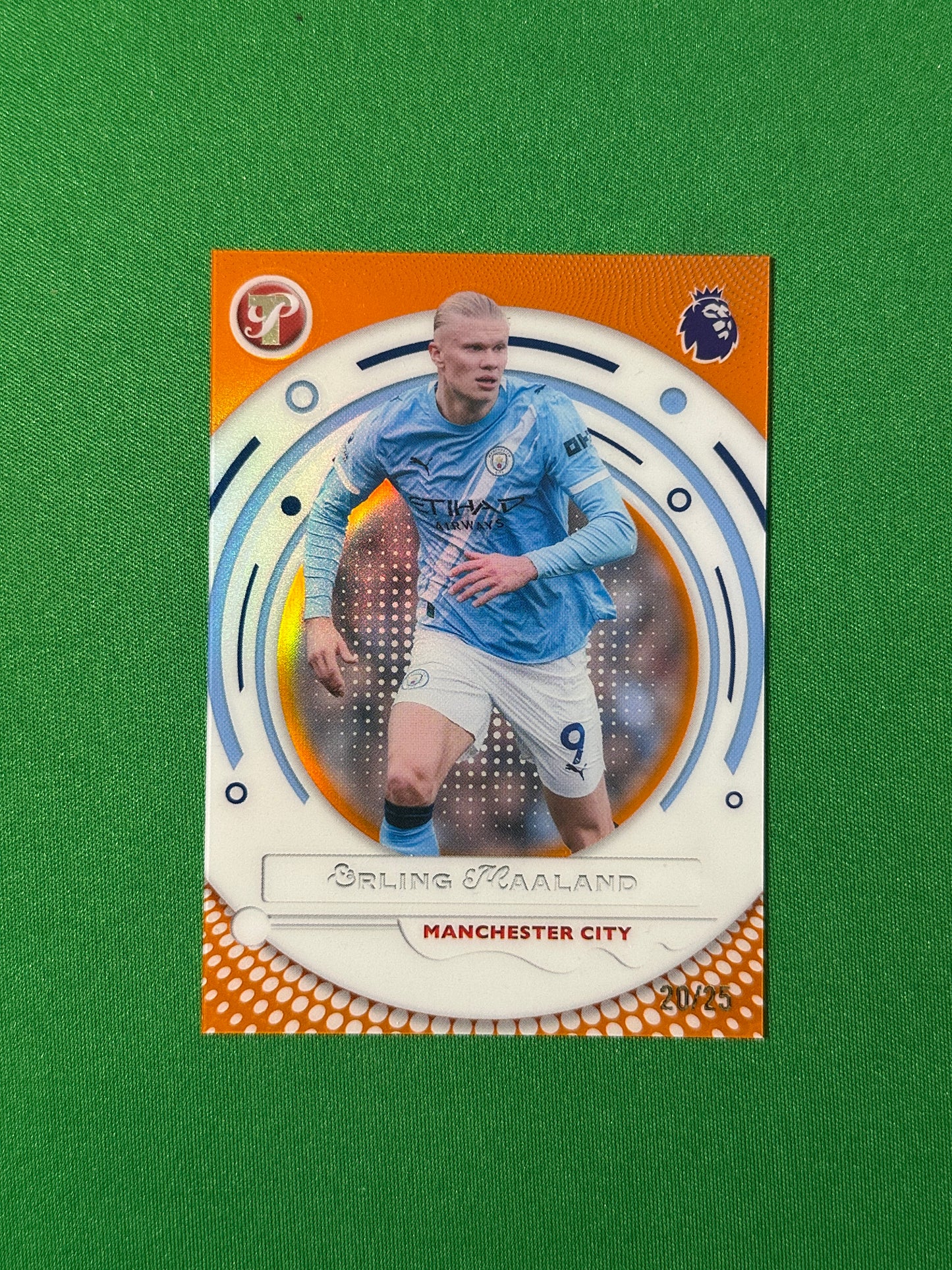 Erling Haaland Parallel 20/25 Manchester City Topps PL Pristine 2025/26 football card