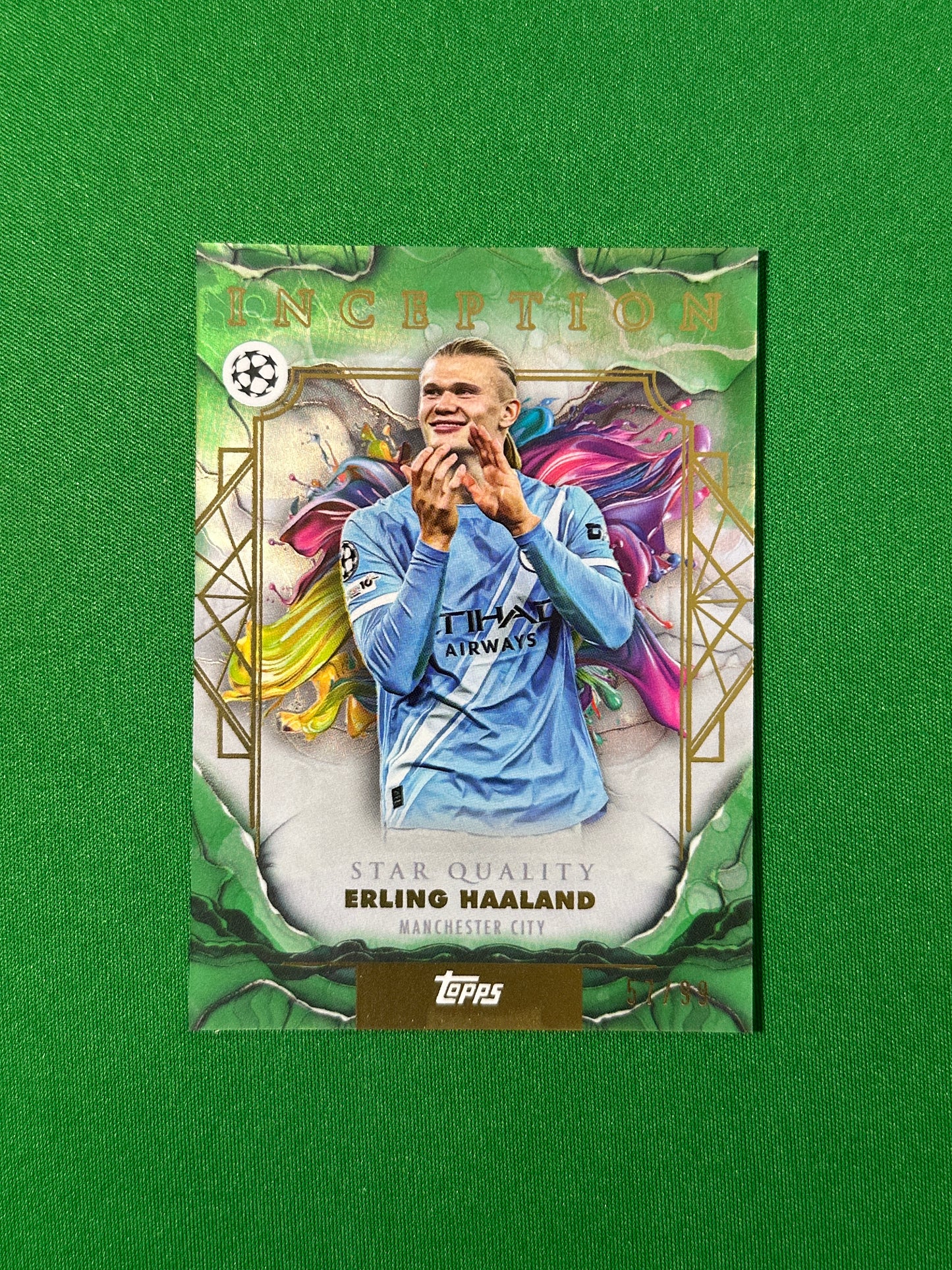 Erling Haaland Parallel 57/99 Manchester City Topps PL Inception 2025/26 football card