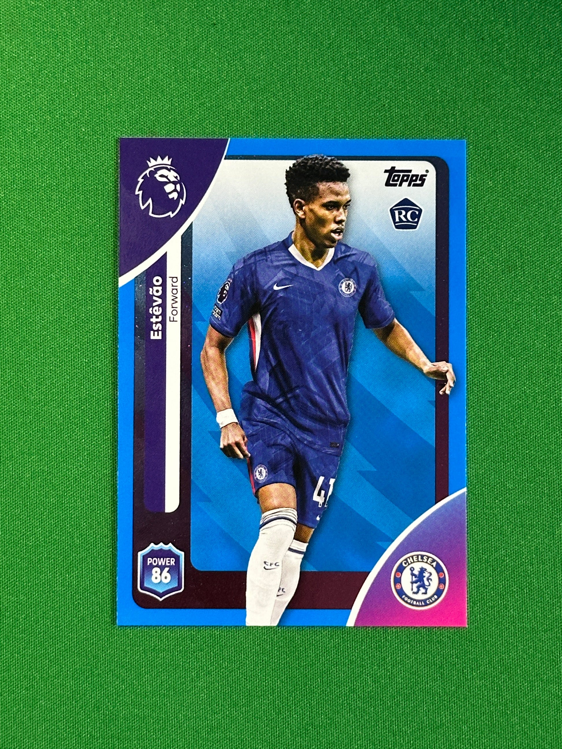 Estevao Blue Parallel Base - Topps Premier League 2026