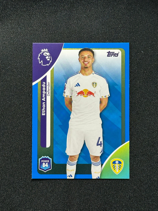 Ethan Ampadu Blue Parallel Base - Topps Premier League 2026