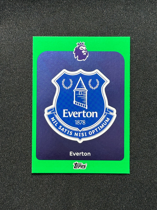 Everton Badge Green Parallel Base - Topps Premier League 2026