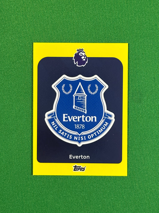 Everton Badge Yellow Parallel Base - Topps Premier League 2026