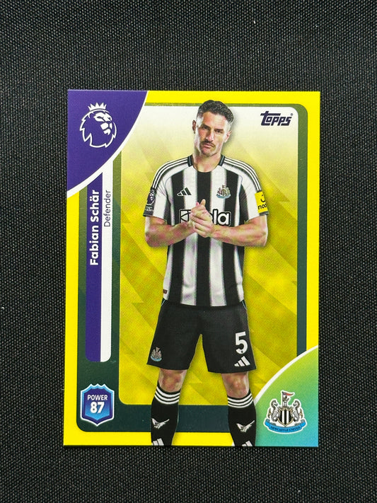 Fabian Schar Yellow Parallel Base - Topps Premier League 2026