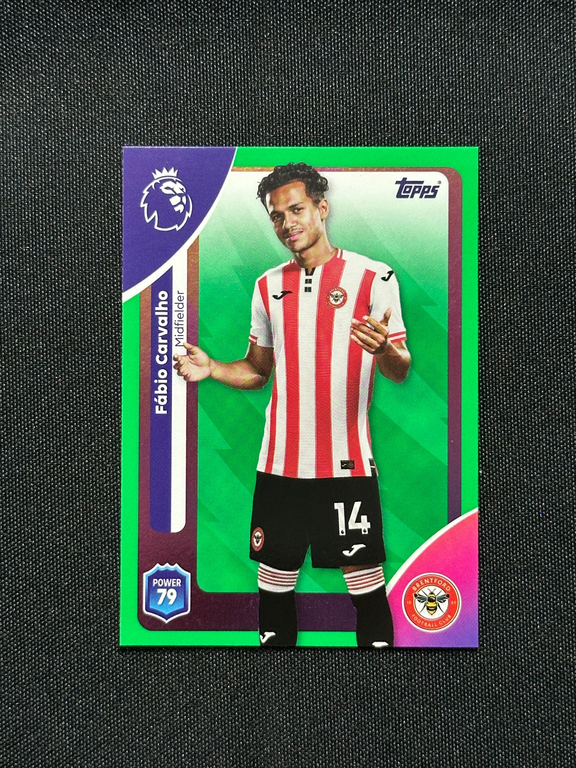 Fabio Carvalho Green Parallel Base - Topps Premier League 2026