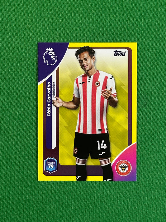 Fabio Carvalho Yellow Parallel Base - Topps Premier League 2026