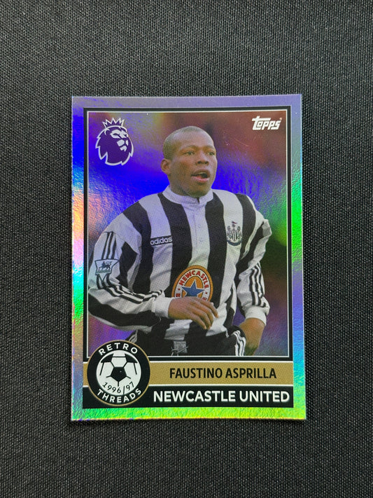 Faustino Asprilla Newcastle Retro Threads - Topps Premier League 2026