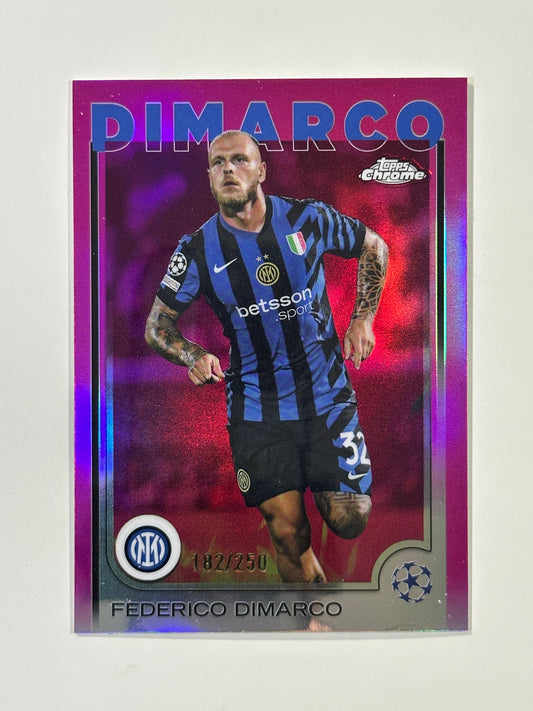 Federico Dimarco Numbered Parallel 182/250 - Topps Chrome 2024/25