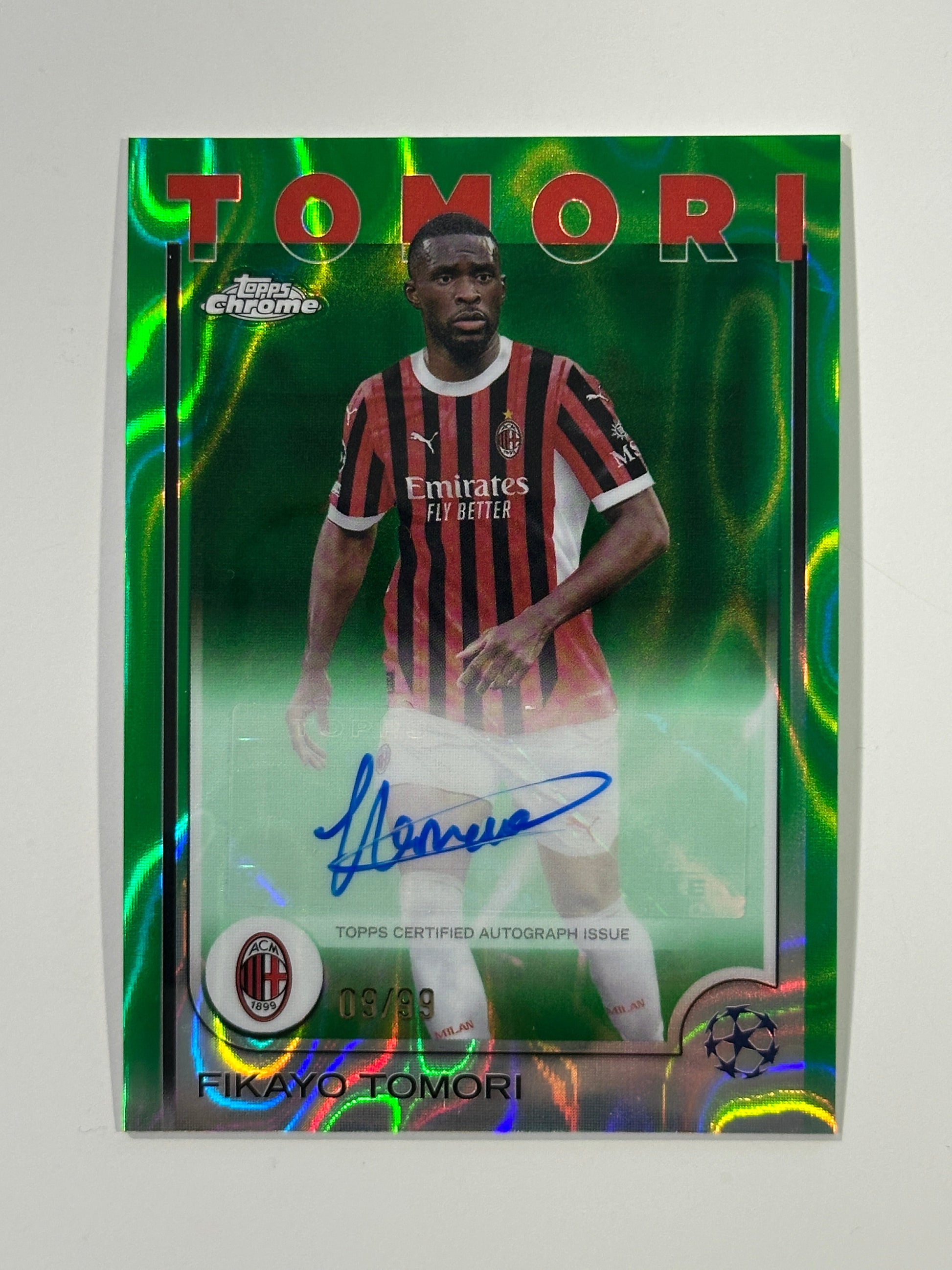 Fikayo Tomori Autograph 9/99 - Topps Chrome 2024/25