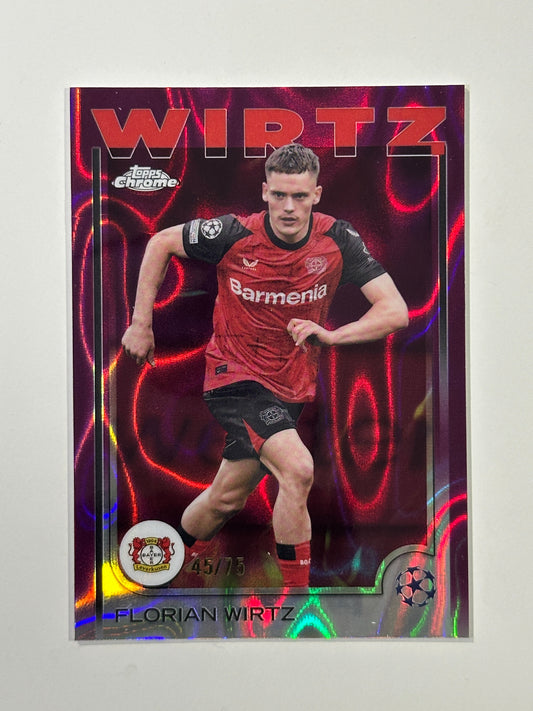 Florian Wirtz Numbered Parallel 45/75 - Topps Chrome 2024/25
