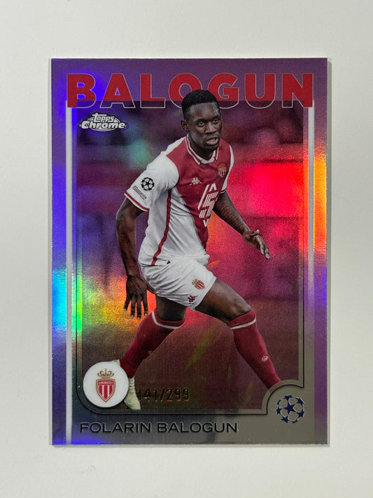 Folarin Balogun Numbered Parallel 141/299 - Topps Chrome 2024/25