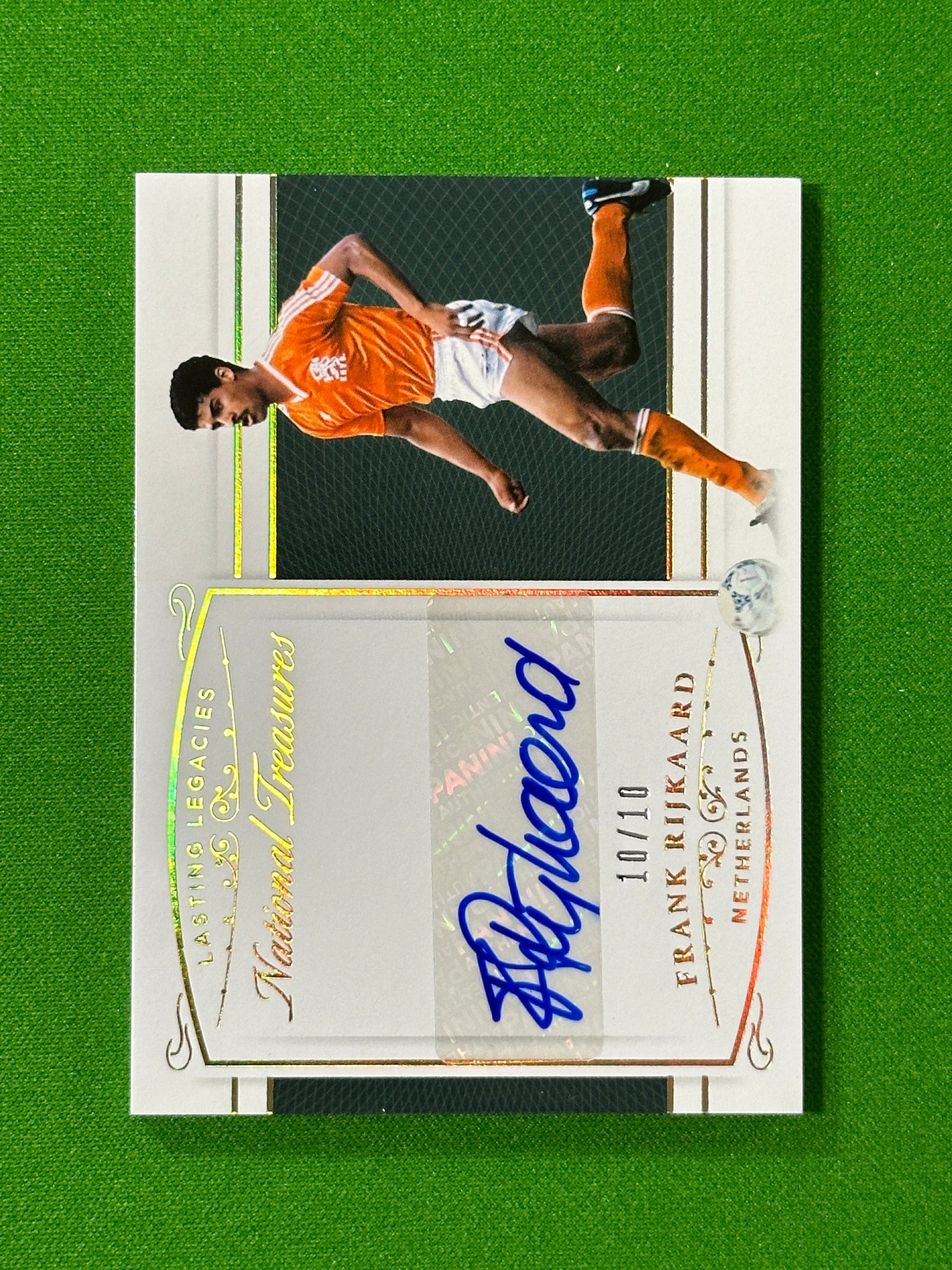 Frank Rijkaard Autograph 10/10 - Netherlands - Panini National Treasures 2018
