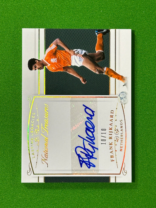 Frank Rijkaard Autograph 10/10 - Netherlands - Panini National Treasures 2018