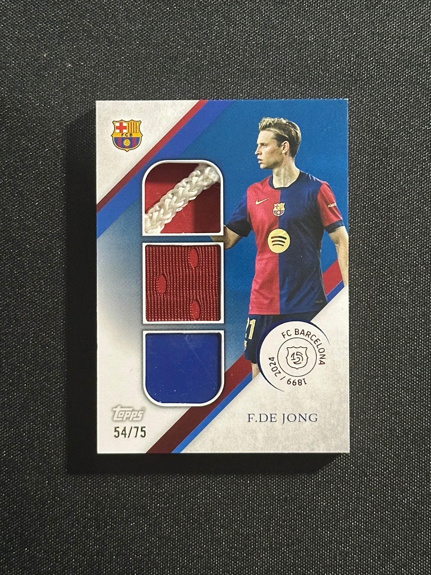 Frenkie de Jong Patch 54/75 - Topps Barcelona 125