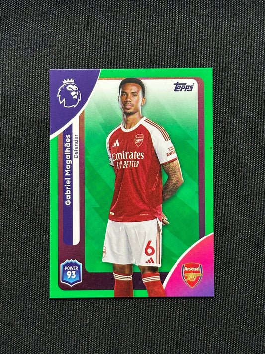 Gabriel Magalhaes Green Parallel Base - Topps Premier League 2026