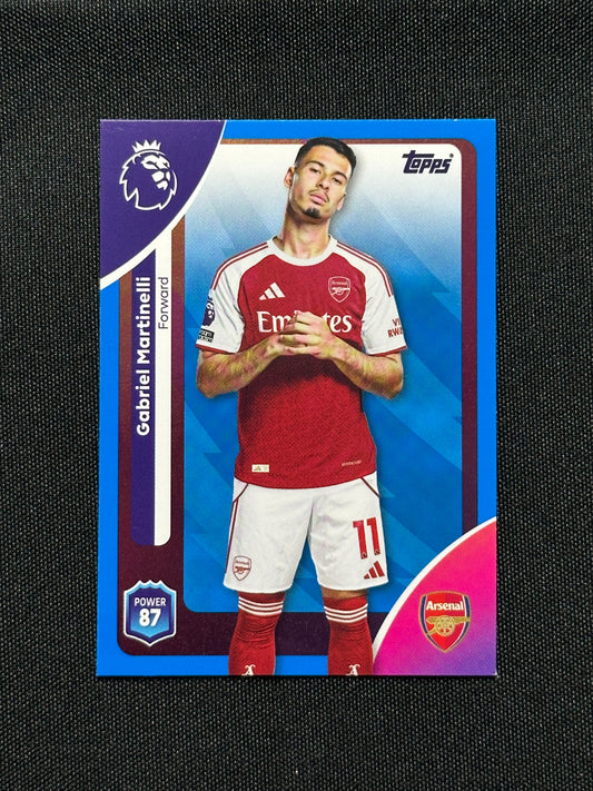 Gabriel Martineli Blue Parallel Base - Topps Premier League 2026