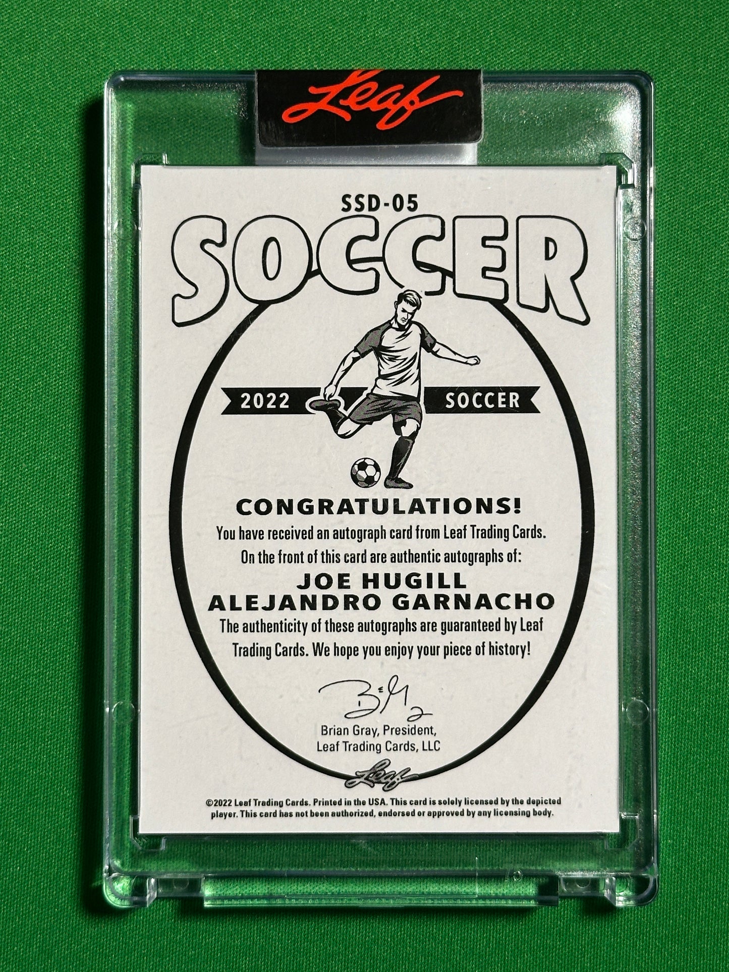 Garnacho & Hugill 1/1 One of One - Leaf Signature Series 2022 Back