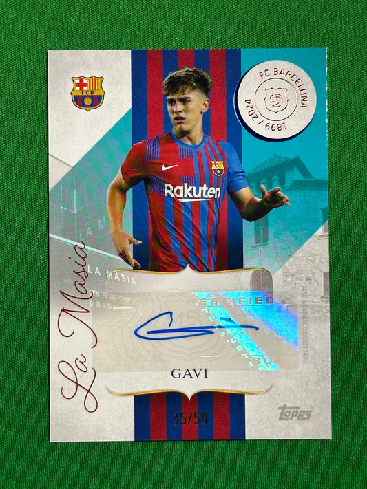 Gavi Autograph 05/50 - Topps Barcelona 125th Anniversary Front