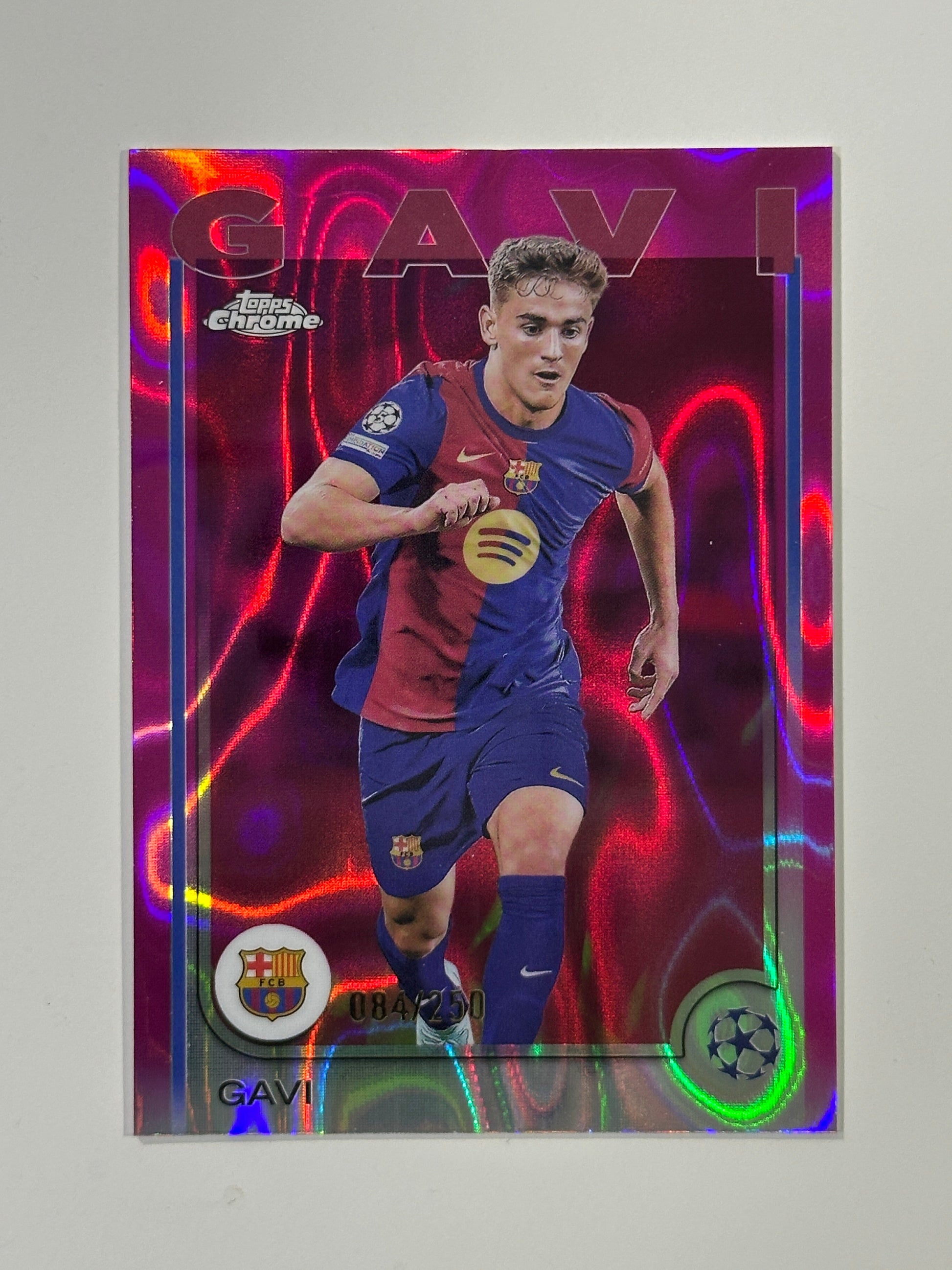 Gavi Numbered Parallel 84/250 - Topps Chrome 2024/25