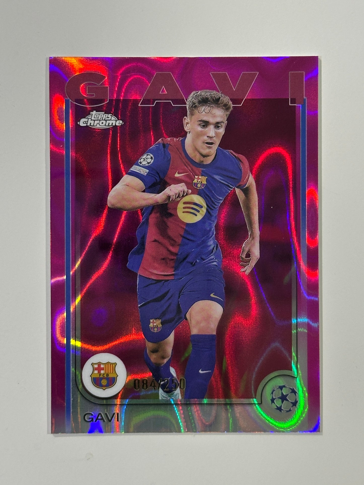 Gavi Numbered Parallel 84/250 - Topps Chrome 2024/25