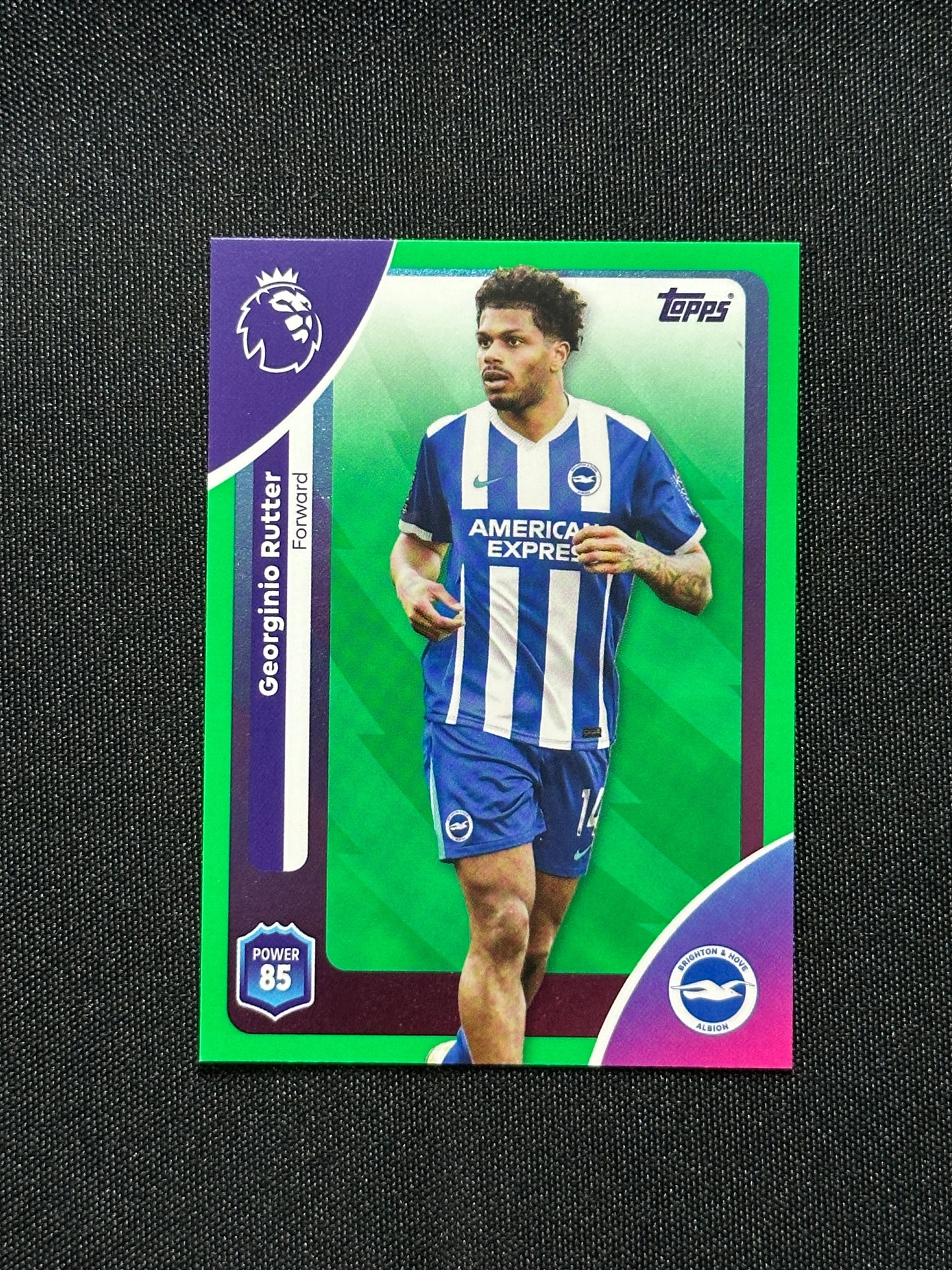 Georginio Rutter Green Parallel Base - Topps Premier League 2026