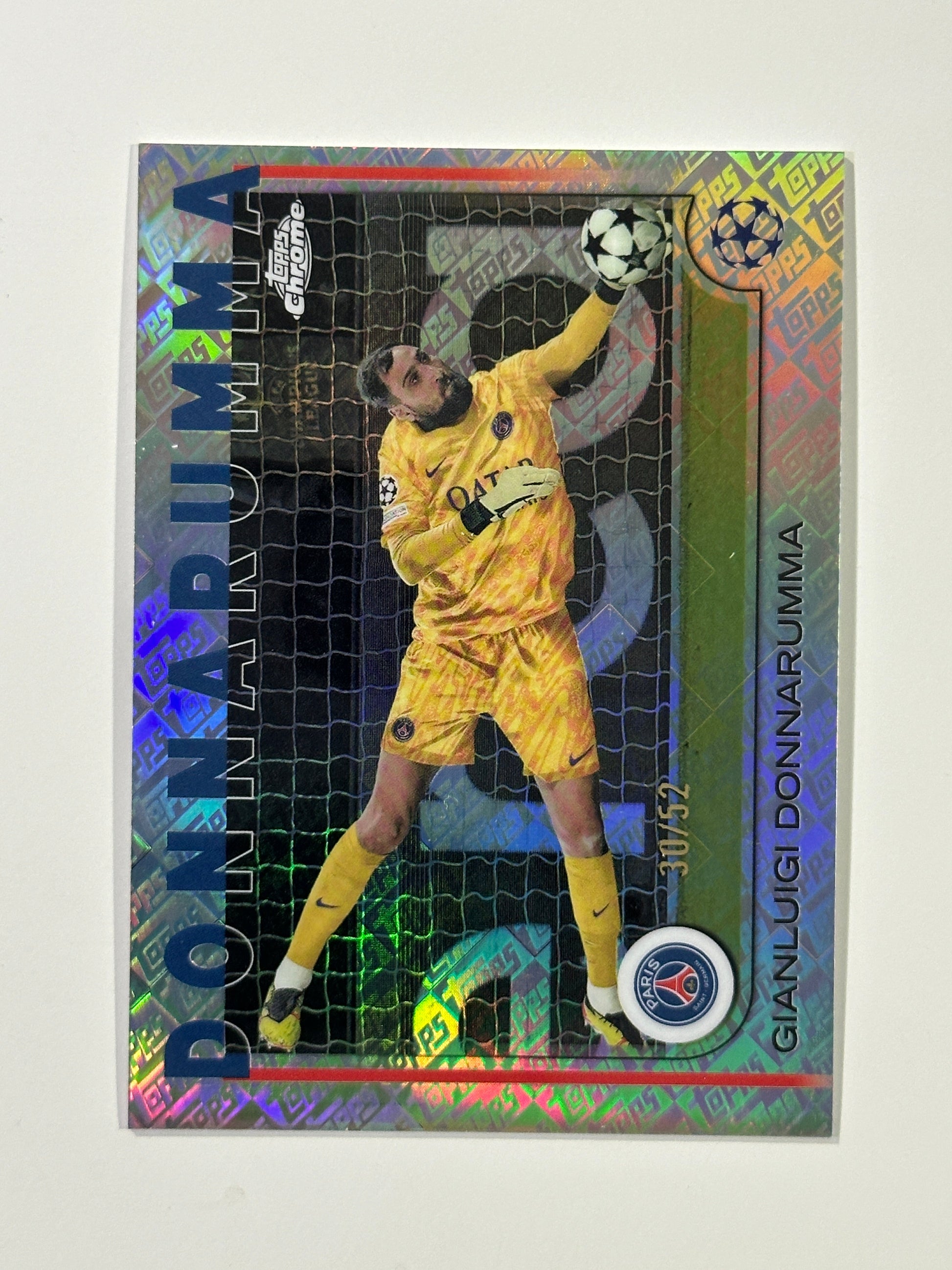 Gianluigi Donnarumma Numbered Parallel 30/52 - Topps Chrome 2024/25