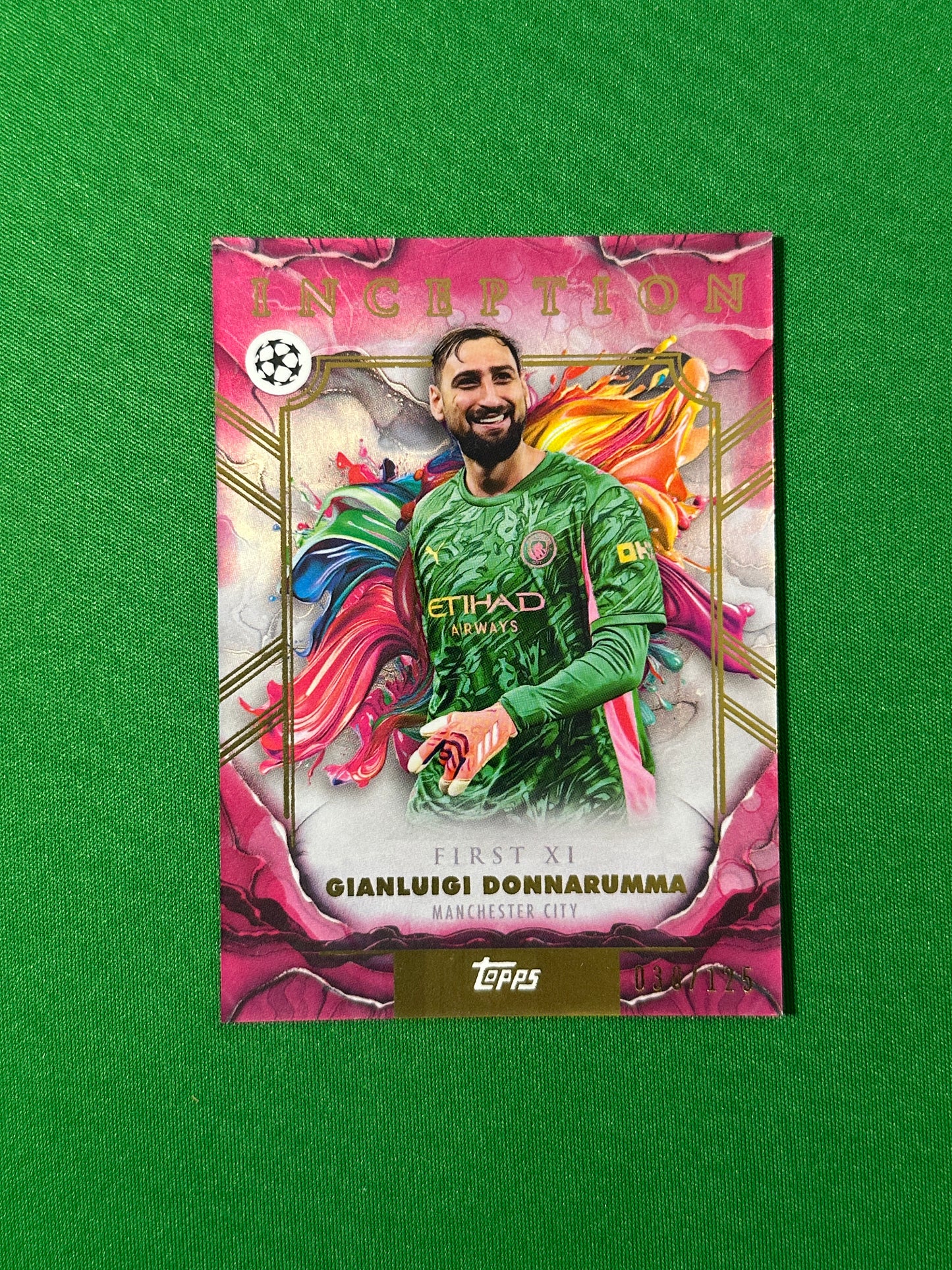 Gianluigi Donnarumma Parallel 030/125 Manchester City Topps PL Inception 2025/26 football card