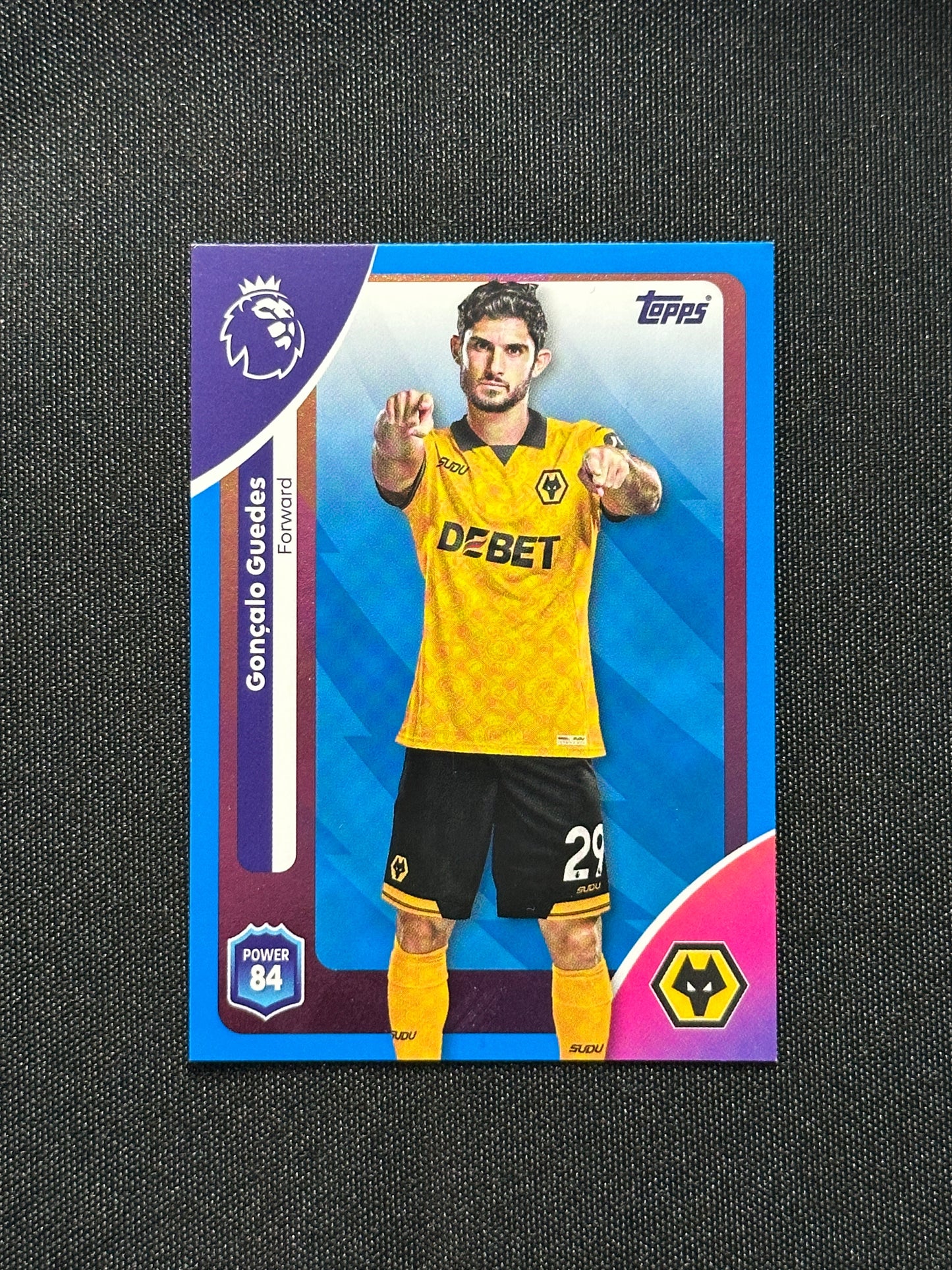 Goncalo Guedes Blue Parallel Base - Topps Premier League 2026