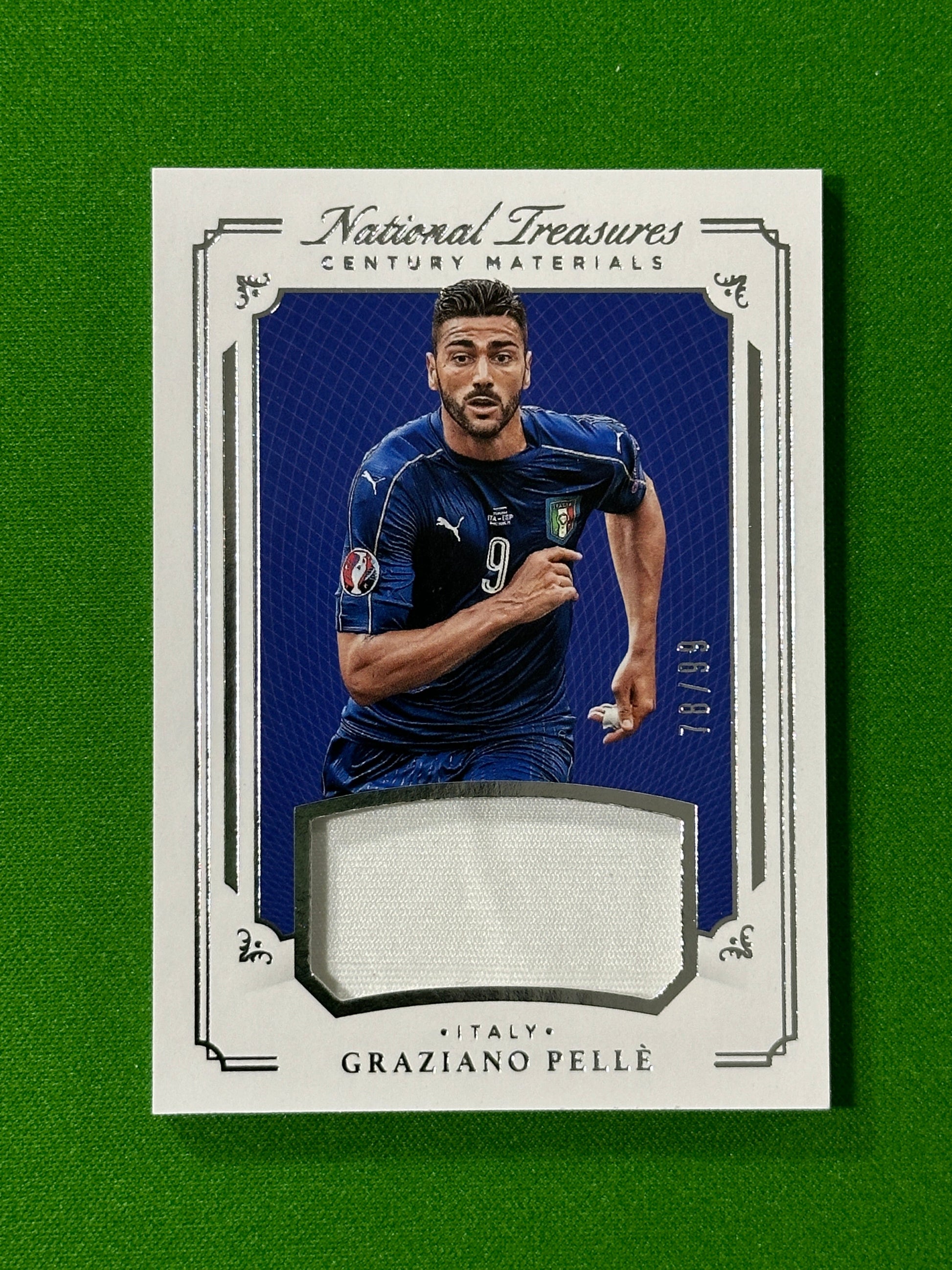 Graziano Pelle Match-Worn Patch 78/99 - Italy - Panini National Treasures 2018 Frojt
