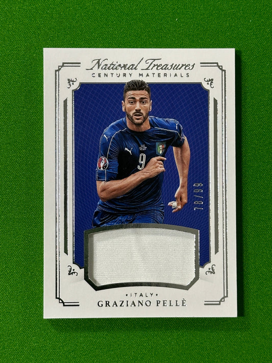 Graziano Pelle Match-Worn Patch 78/99 - Italy - Panini National Treasures 2018 Frojt