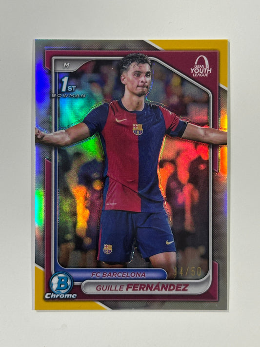 Guille Fernandez Numbered Parallel 34/50 - Topps Chrome 2024/25