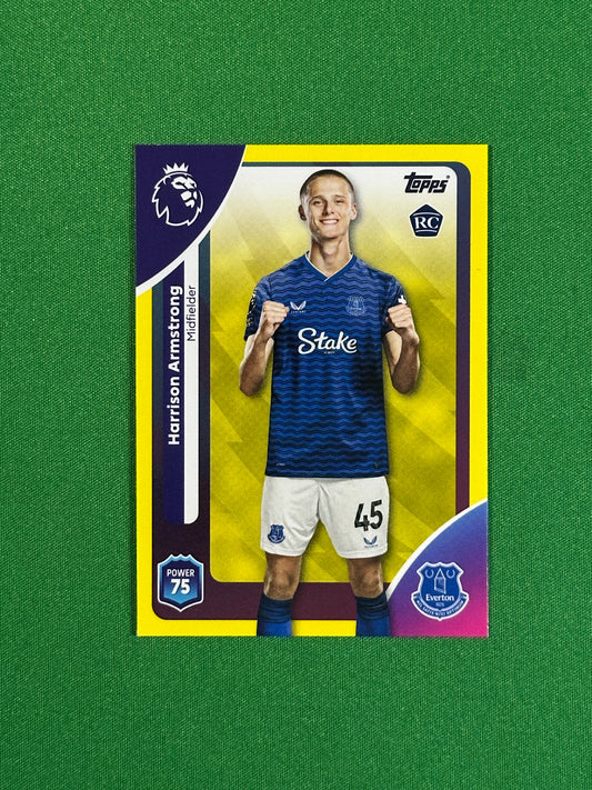 Harrison Armstrong Yellow Parallel Base - Topps Premier League 2026