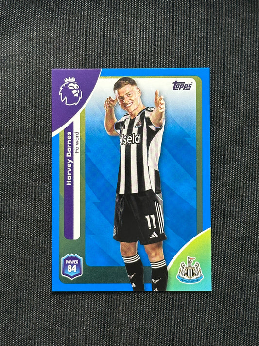 Harvey Barnes Blue Parallel Base - Topps Premier League 2026