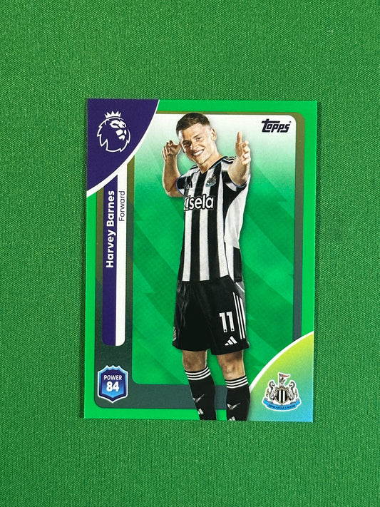 Harvey Barnes Green Parallel Base - Topps Premier League 2026