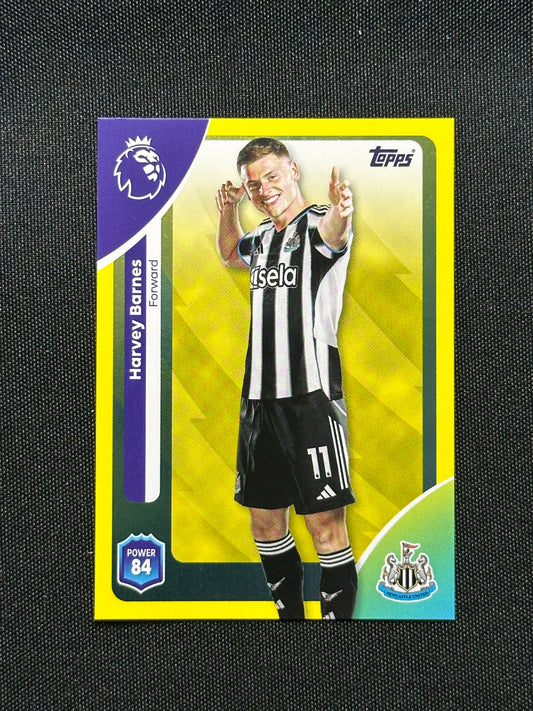 Harvey Barnes Yellow Parallel Base - Topps Premier League 2026