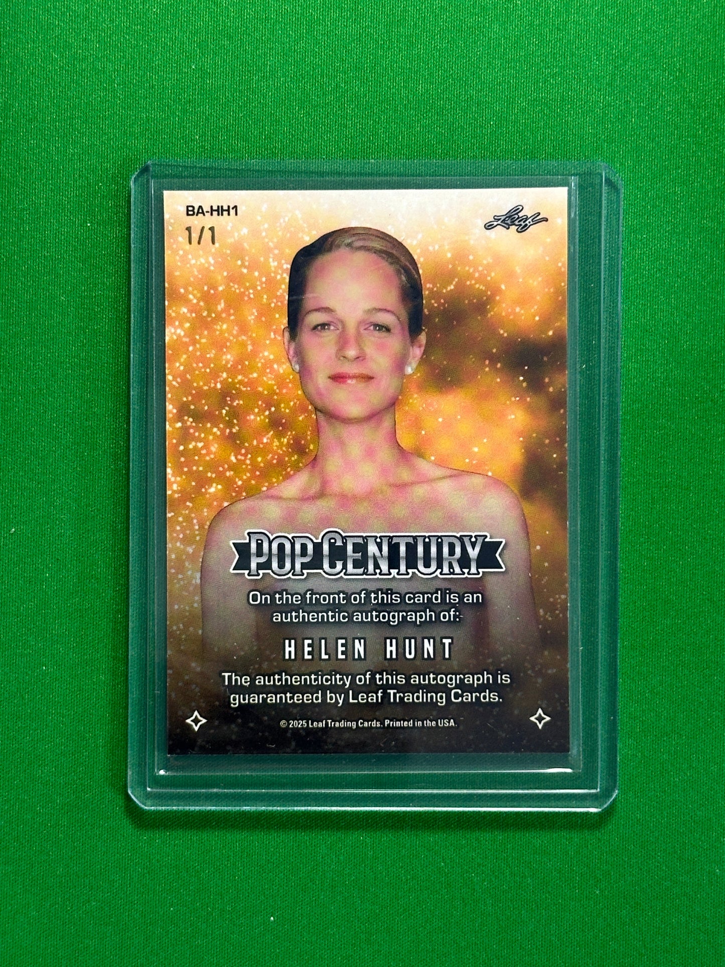 Helen Hunt Autograph 1/1 - Leaf Pop Century 2025