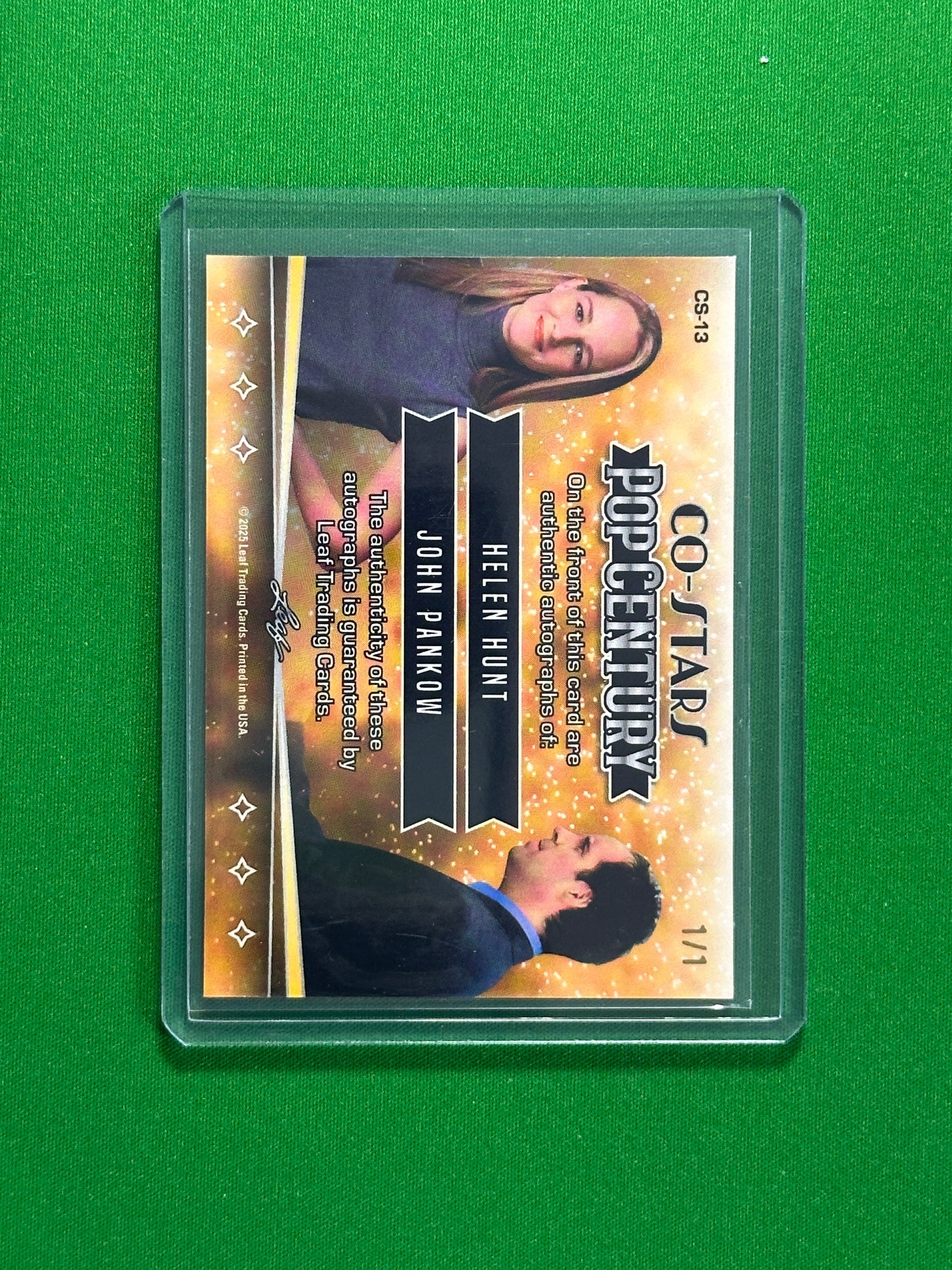 Helen Hunt & John Pankow Dual Autograph 1/1 - Leaf Pop Century 2025