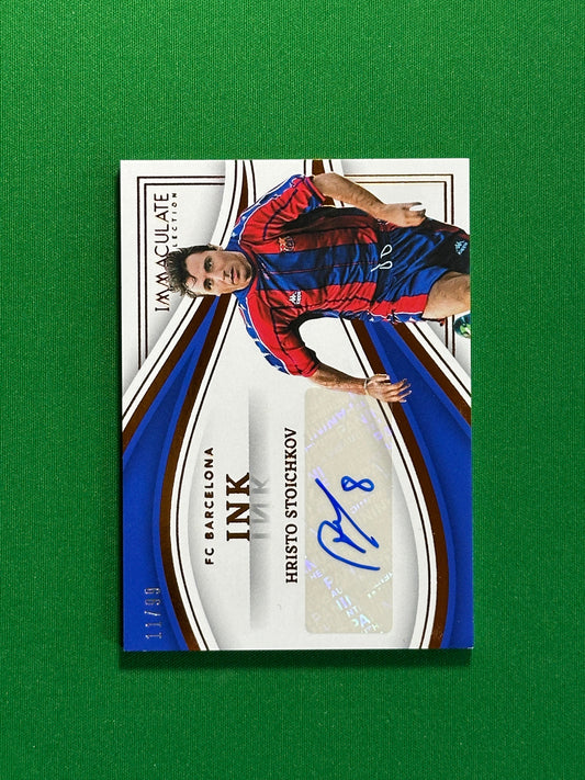 Hristo Stoichkov Autograph 11/99 - Panini Immaculate 2023/24