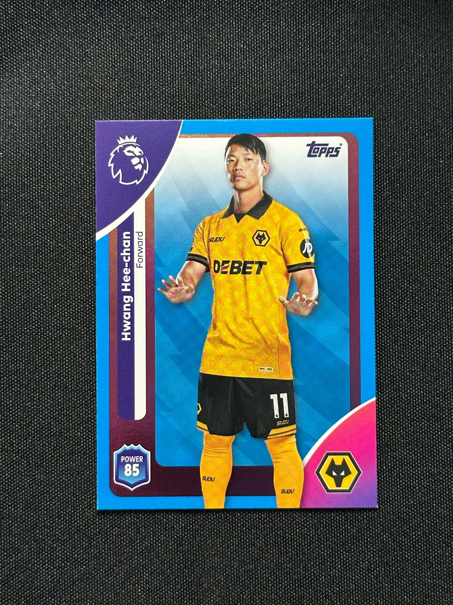 Hwang Hee-Chan Blue Parallel Base - Topps Premier League 2026