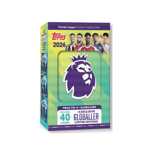 Topps Premier League 2026 Mega Tin “Globallers” – 40 Cards + 3 LEs
