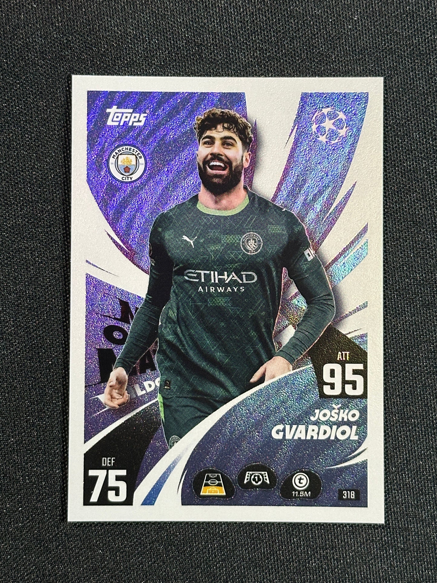 318 Joško Gvardiol Manchester City Base - Topps Match Attax 2025/26