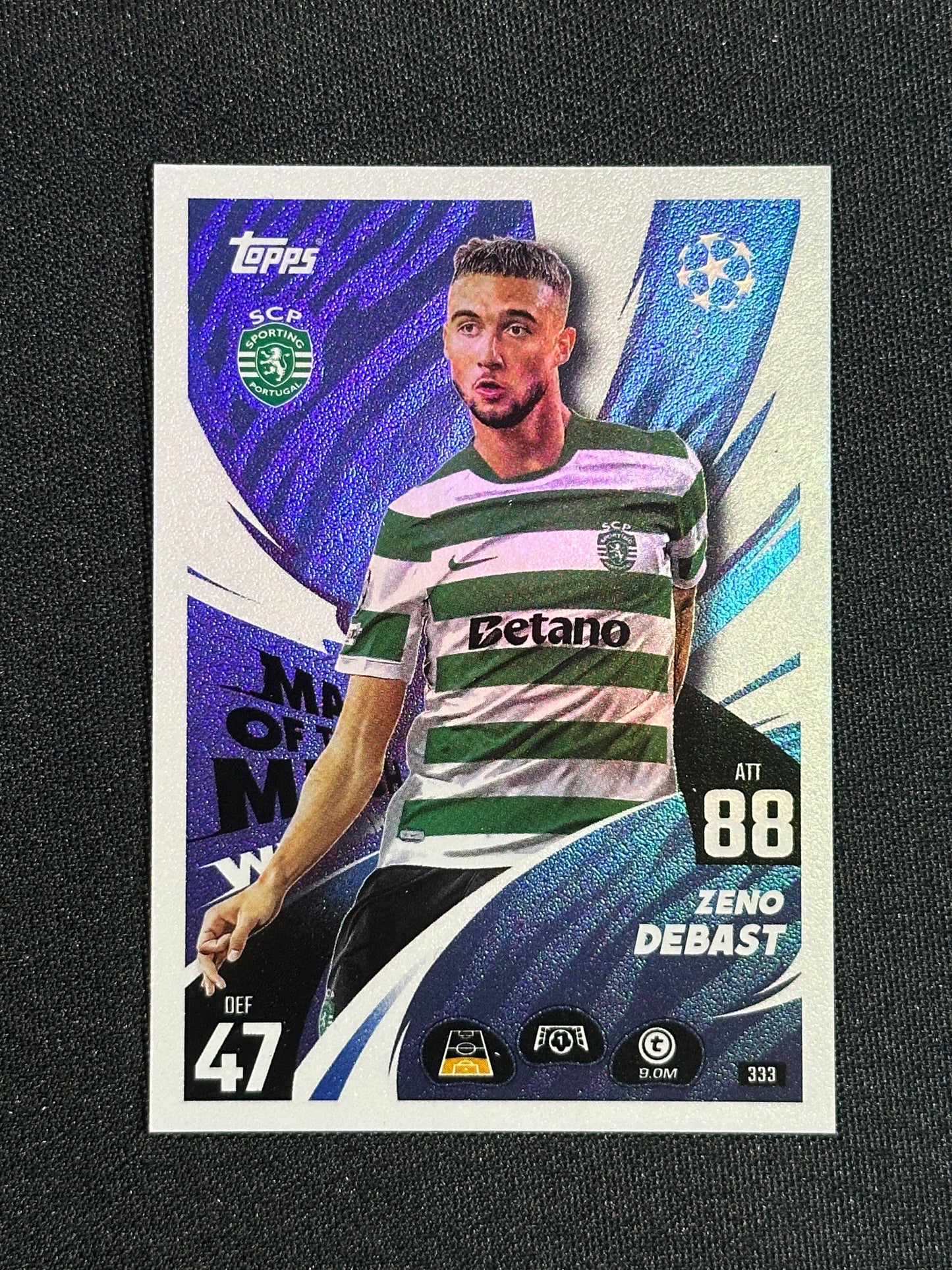 333 Zeno Debast Sporting Lisbon Base - Topps Match Attax 2025/26
