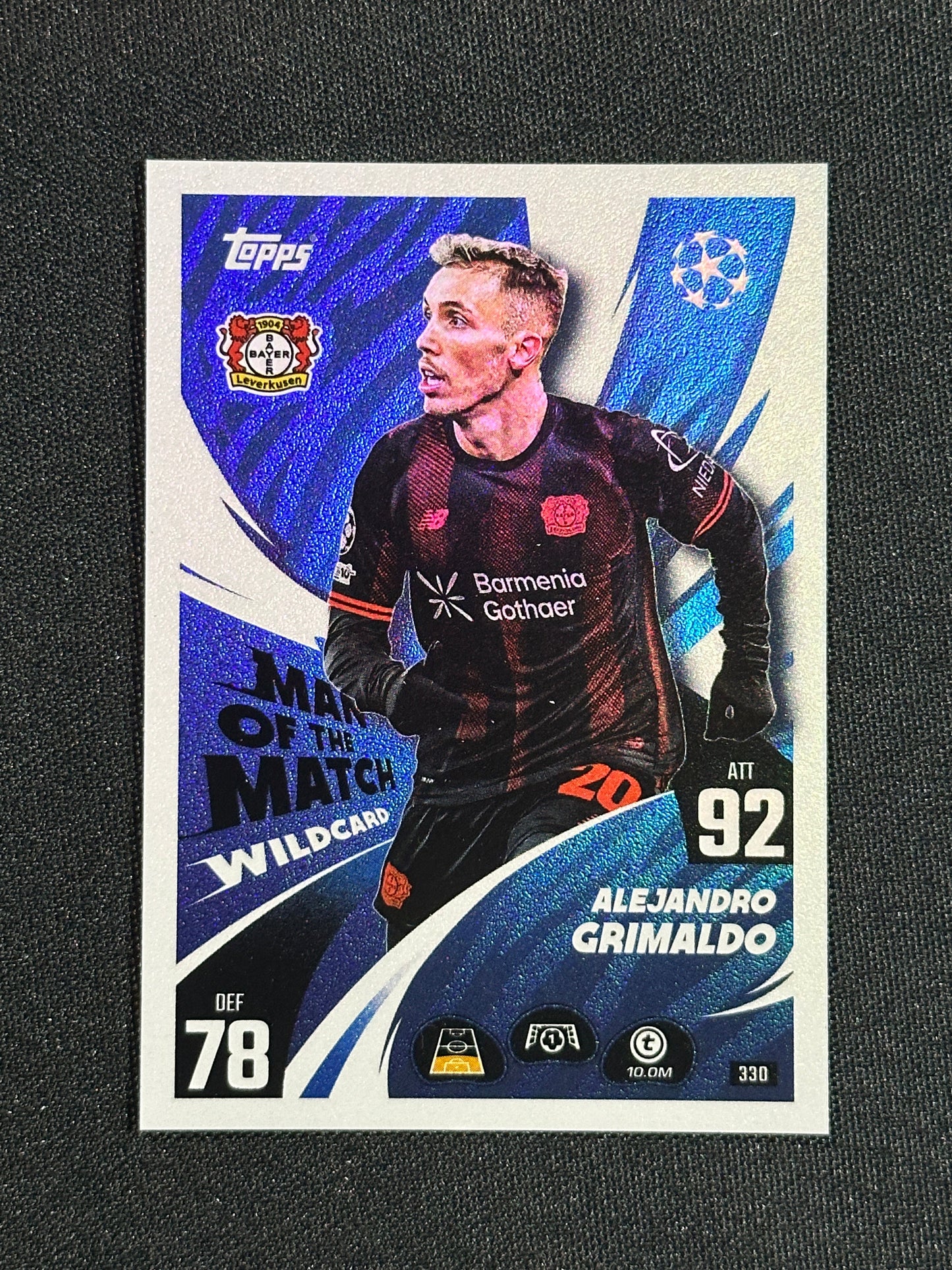330 Alejandro Grimaldo Bayer Leverkusen Base - Topps Match Attax 2025/26
