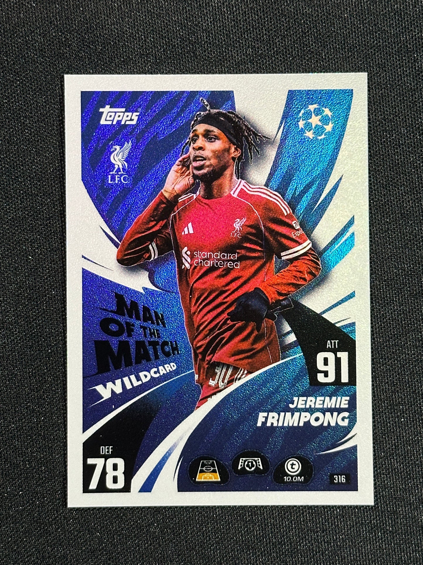 316 Jeremie Frimpong Liverpool Base - Topps Match Attax 2025/26