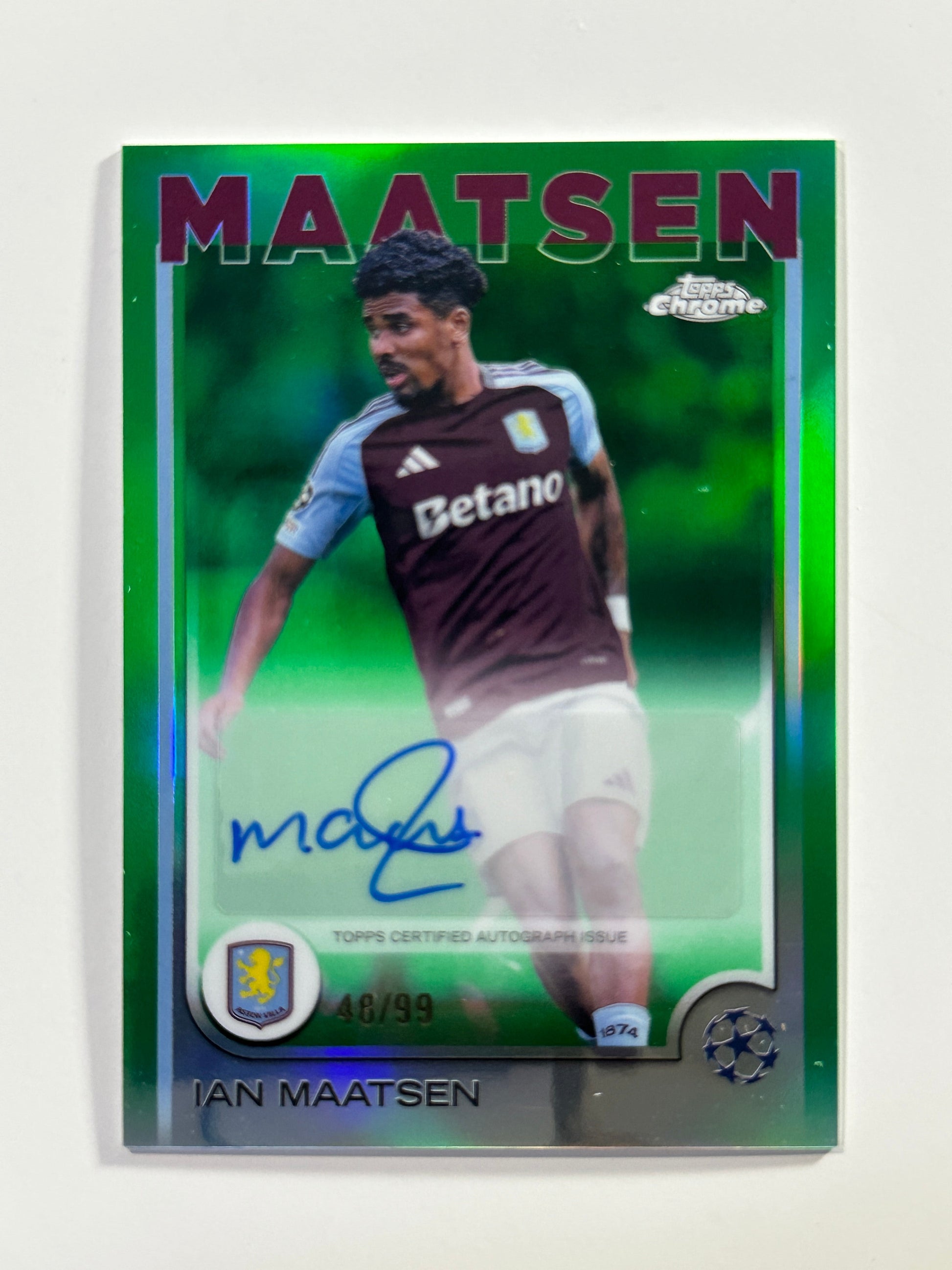 Ian Maatsen Autograph 48/99 - Topps Chrome 2024/25