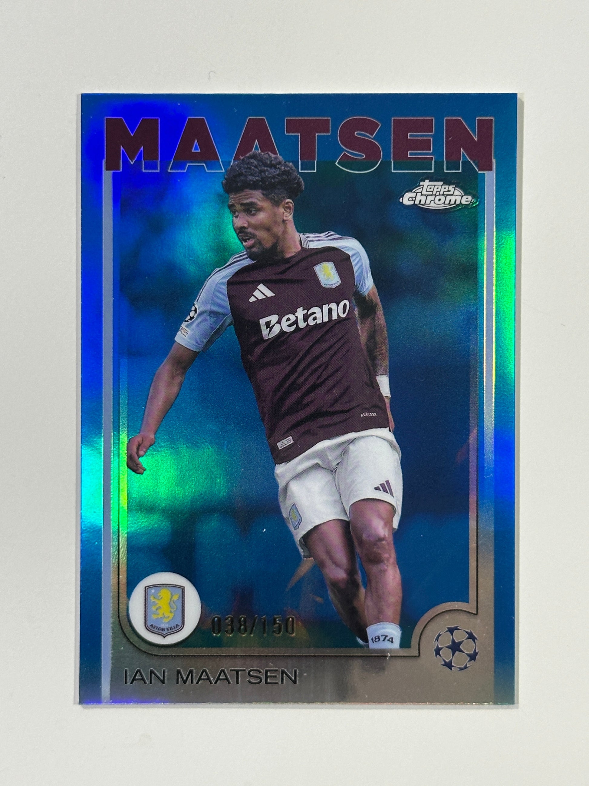 Ian Maatsen Numbered Parallel 38/150 - Topps Chrome 2024/25