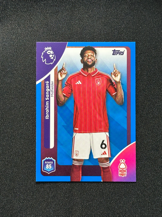 Ibrahim Sangare Blue Parallel Base - Topps Premier League 2026